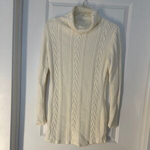 Women's Cream Cable Knit Sweater